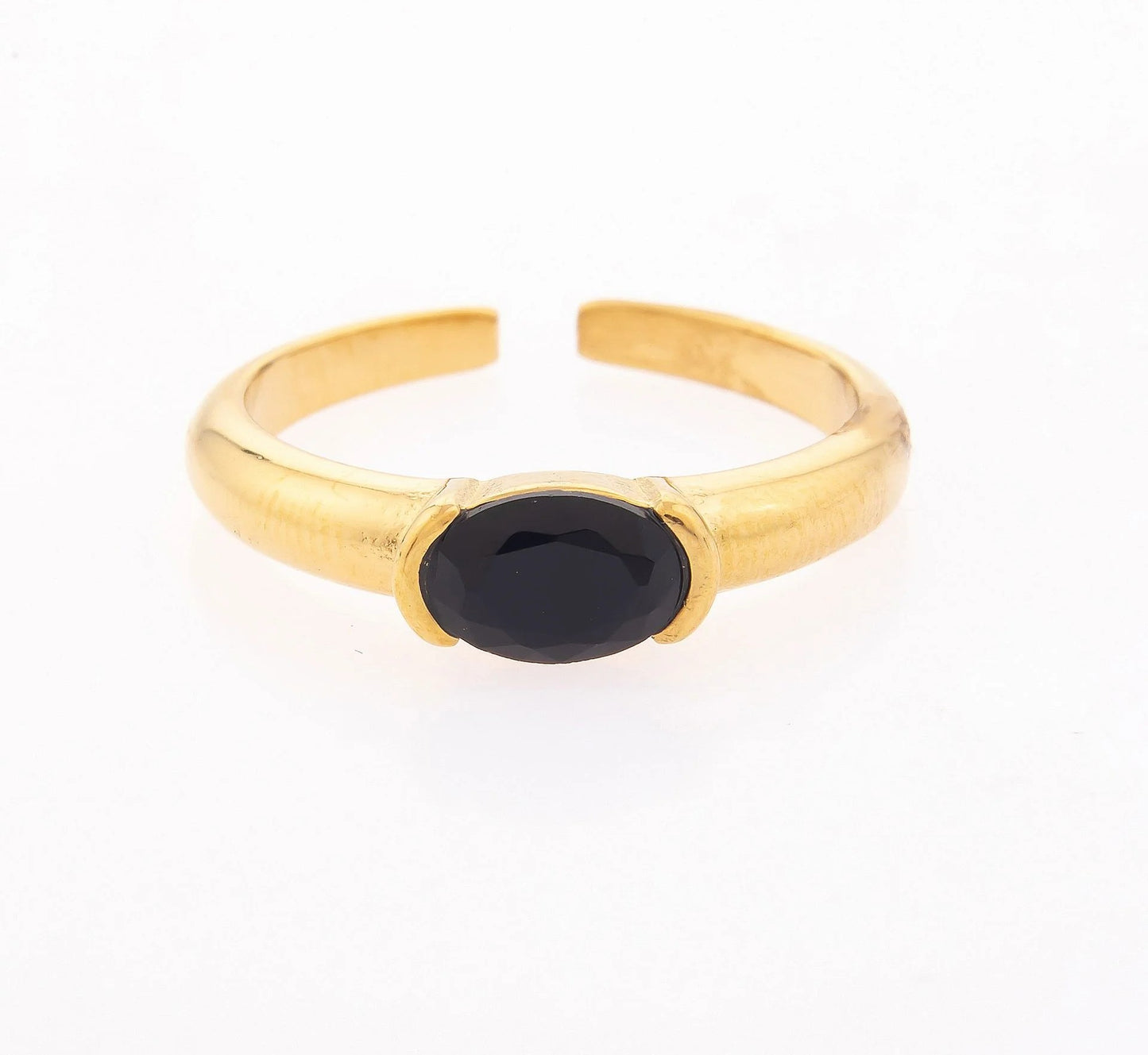Anel Preto | Dourado