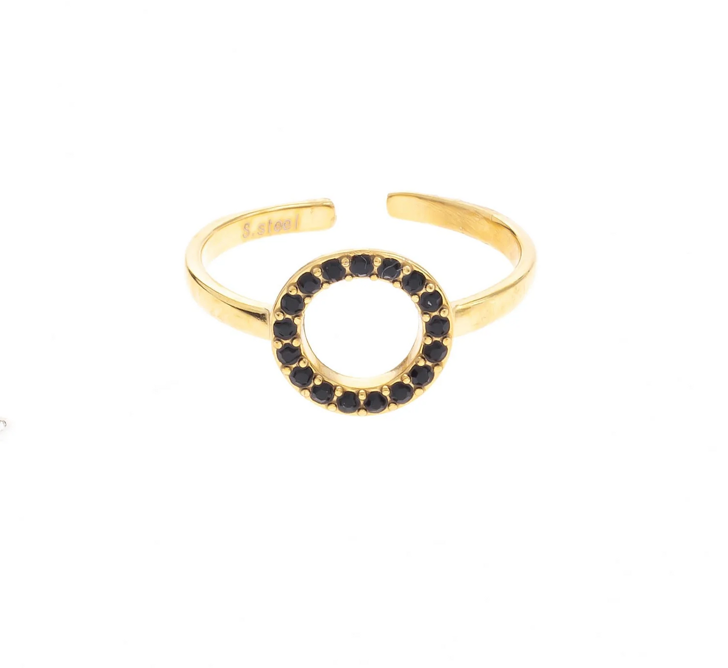 Anel Preto | Dourado