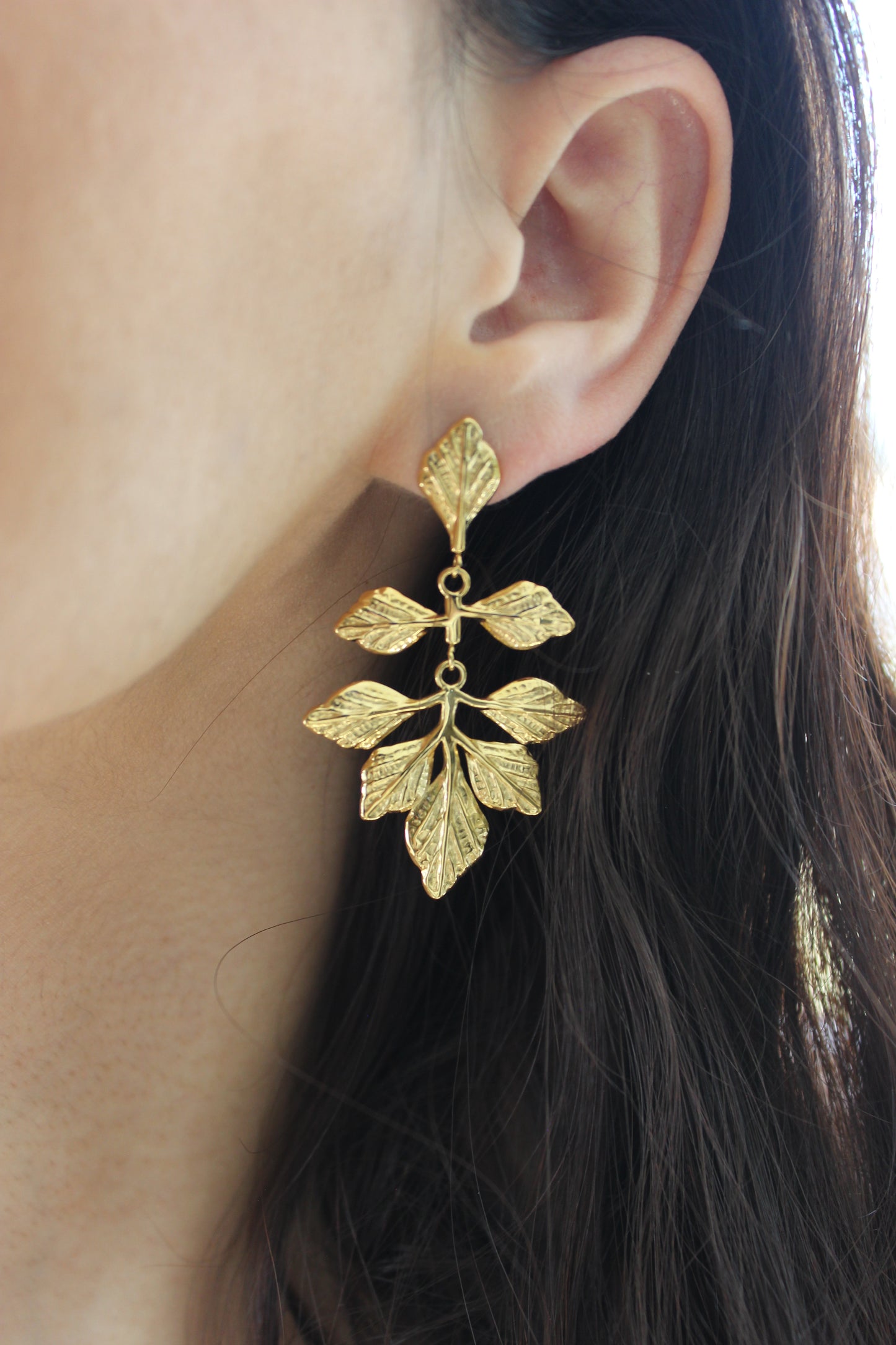 Brincos Folhas | Dourado