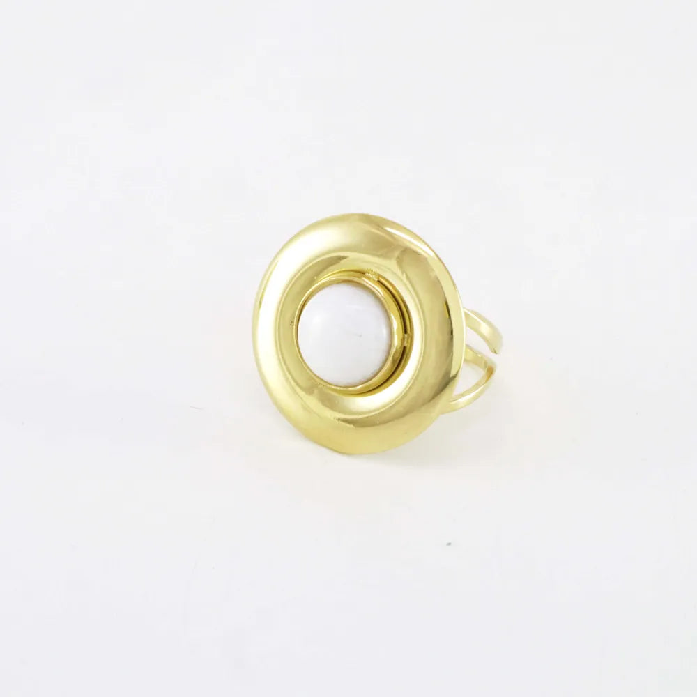 Anel Branco | Dourado