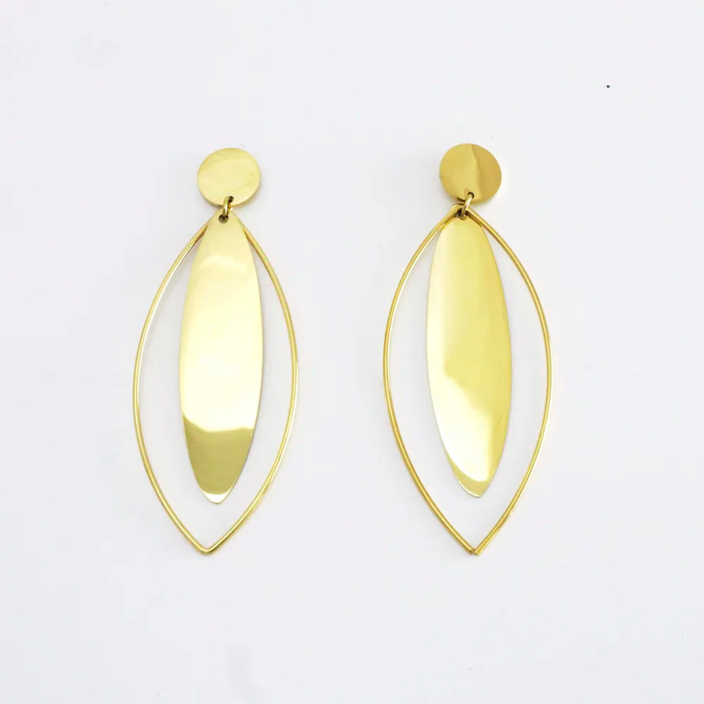 Brincos Oval | Dourado