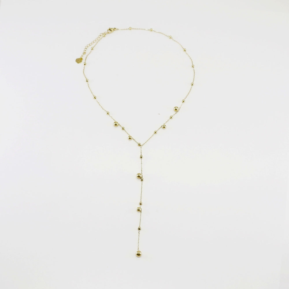Colar Comprido Bolas | Dourado