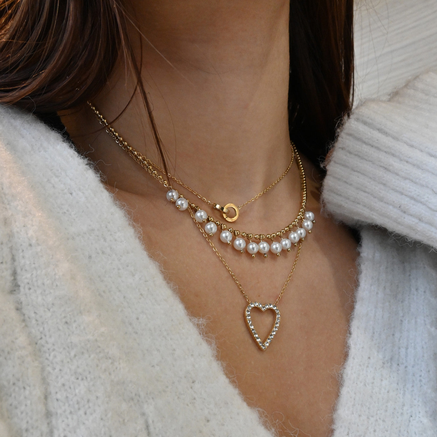 Colar Pérolas | Dourado