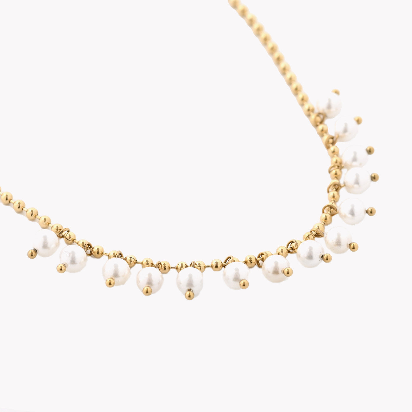 Colar Pérolas | Dourado