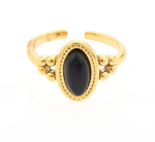 Anel Preto | Dourado