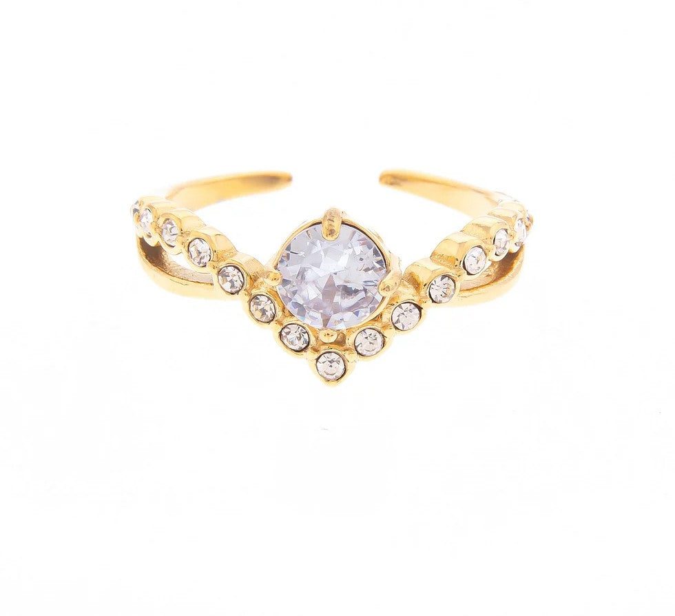 Anel Pedras | Dourado