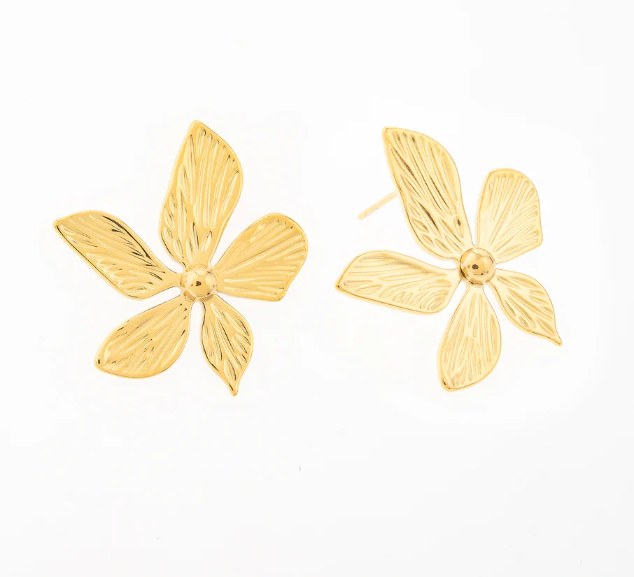 Brincos Flor | Dourado