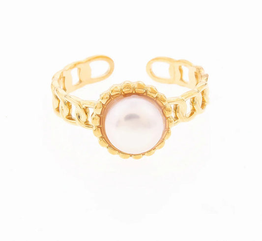 Anel Pérola | Dourado
