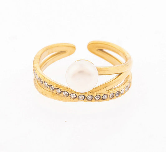 Anel Pérola | Dourado