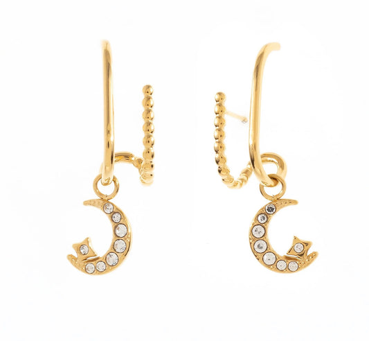 Brincos Lua | Dourado