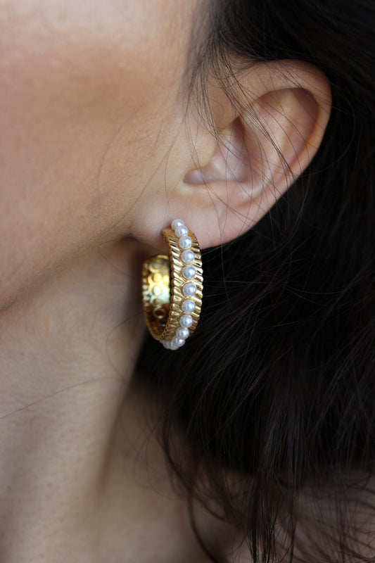 Argolas Pérolas | Dourado
