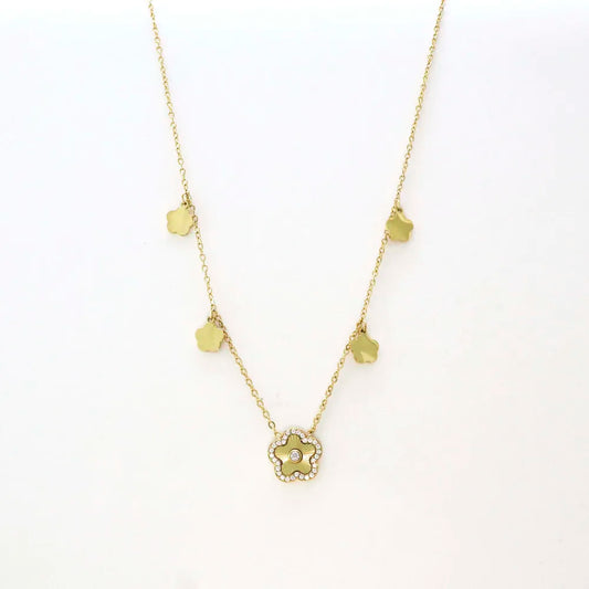 Colar Flores | Dourado
