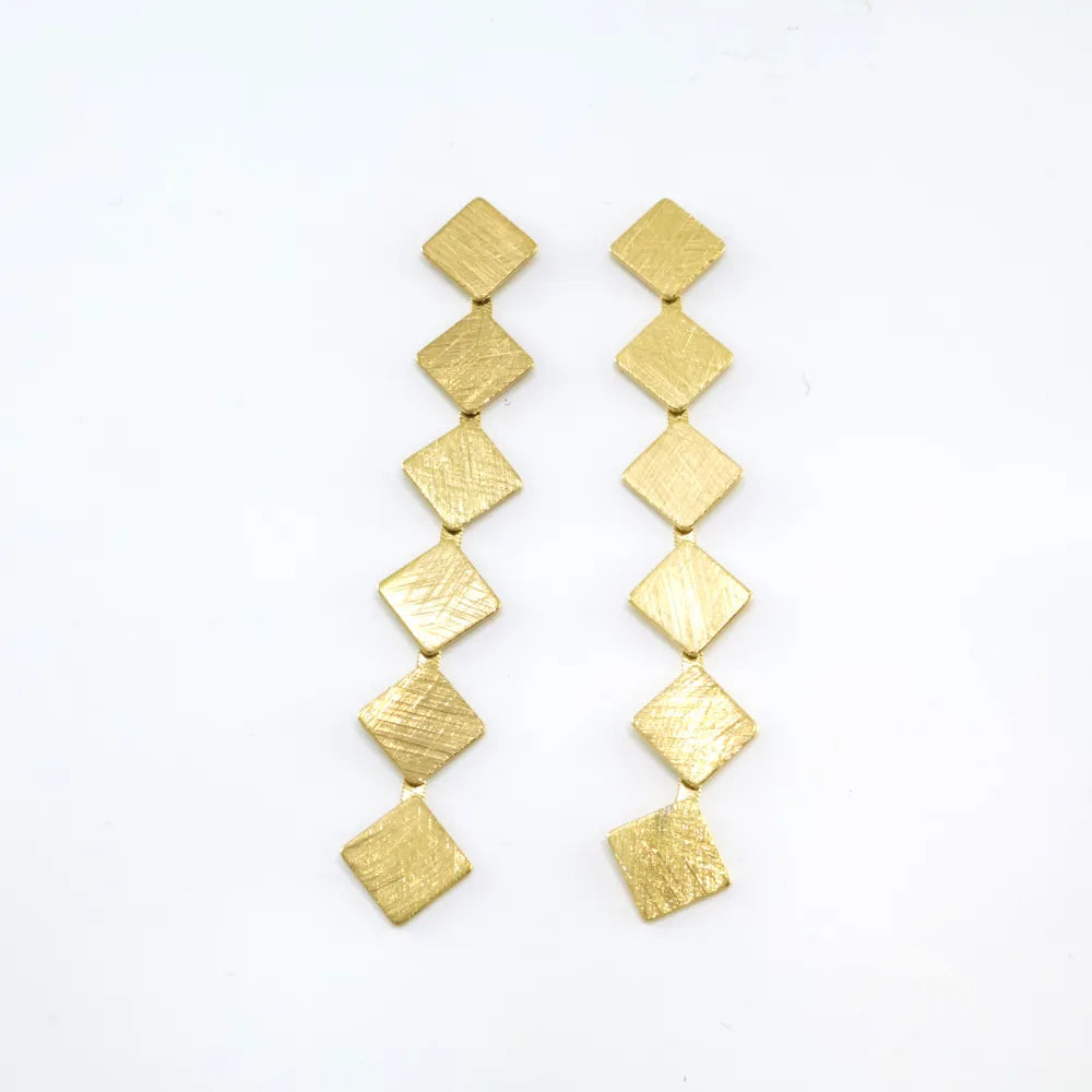 Brincos Medalhas Longos | Dourado