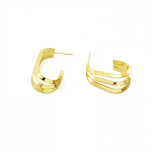 Brincos Argolas Triplas | Dourado