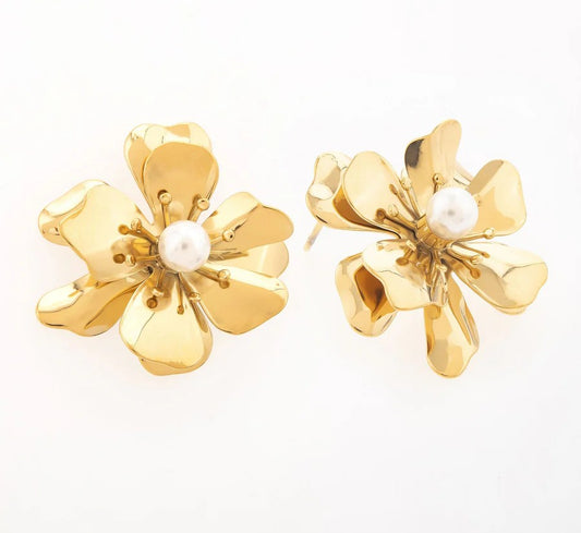 Brincos Flor | Dourado