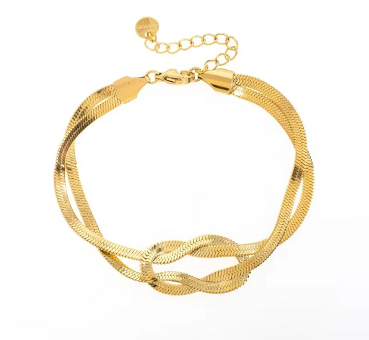 Pulseira Entrelaçada | Dourado
