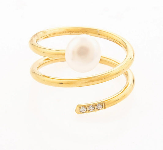 Anel Pérola | Dourado