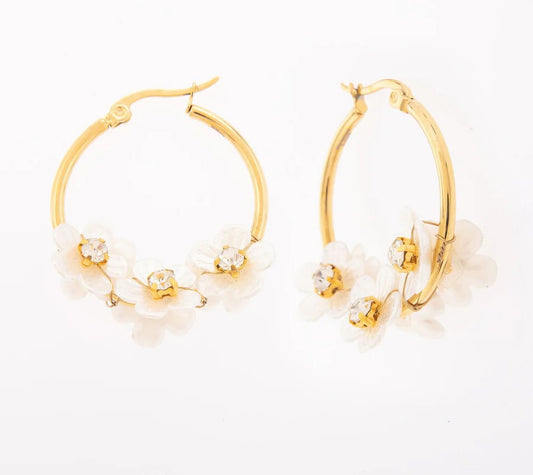 Argolas Flores | Dourado