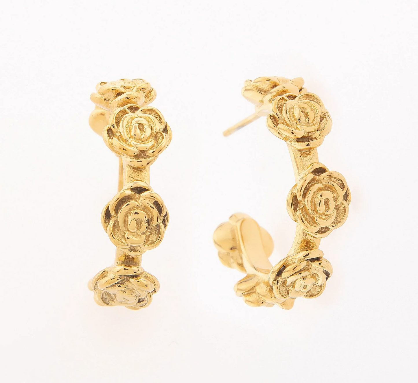 Argolas Flores | Dourado