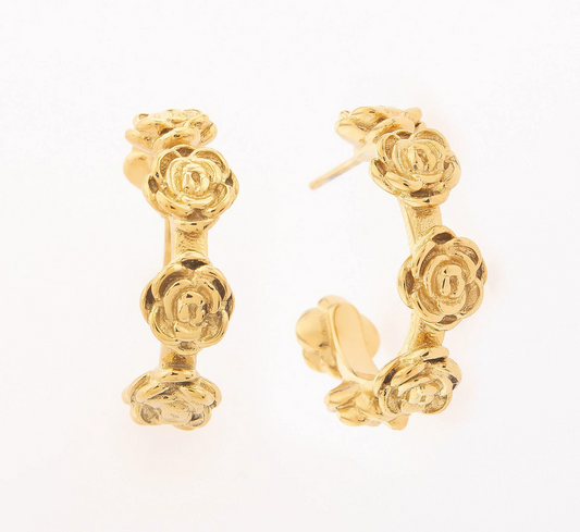 Argolas Flores | Dourado
